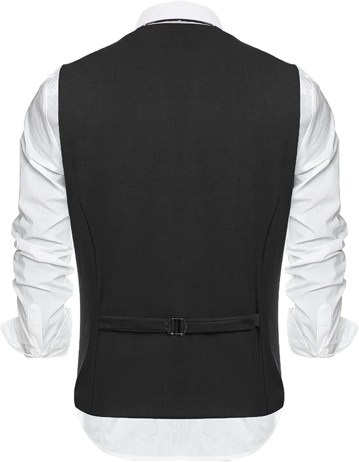 COOFANDY Men's Formal Fashion Vest Layered Waistcoat Business Dress Suit Vests for Wedding5