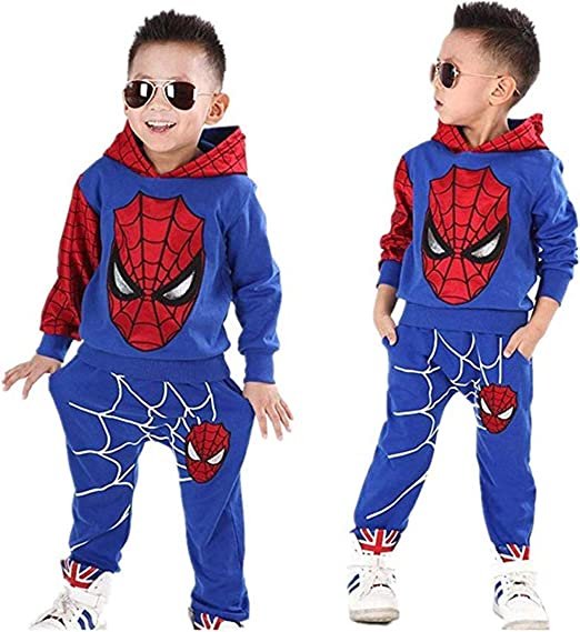 2Piece Toddler Kids Baby Boys Casual Outfits Set,Long Sleeve Pullover Hoodie Sweatshirt Pants Clothing Suit2